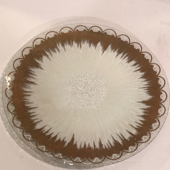 Dorothy Thorpe Atomic Platter Mid Century Modern Textured/Sterling Overlay 14” - Picture 5 of 10